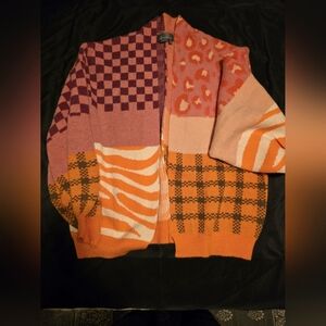 Anthropologie multi color cardigan sweater
